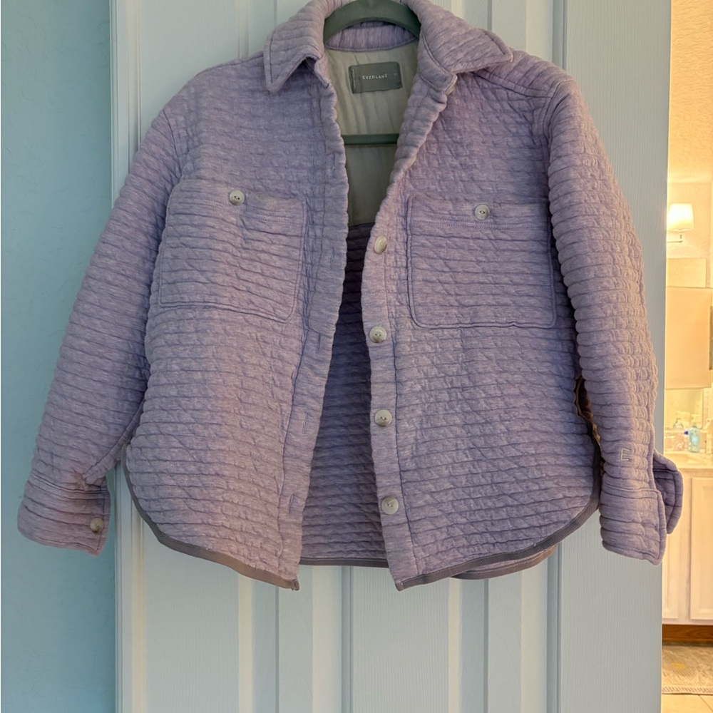 Everlane Organic Cotton Quilted Shirt Jacket: